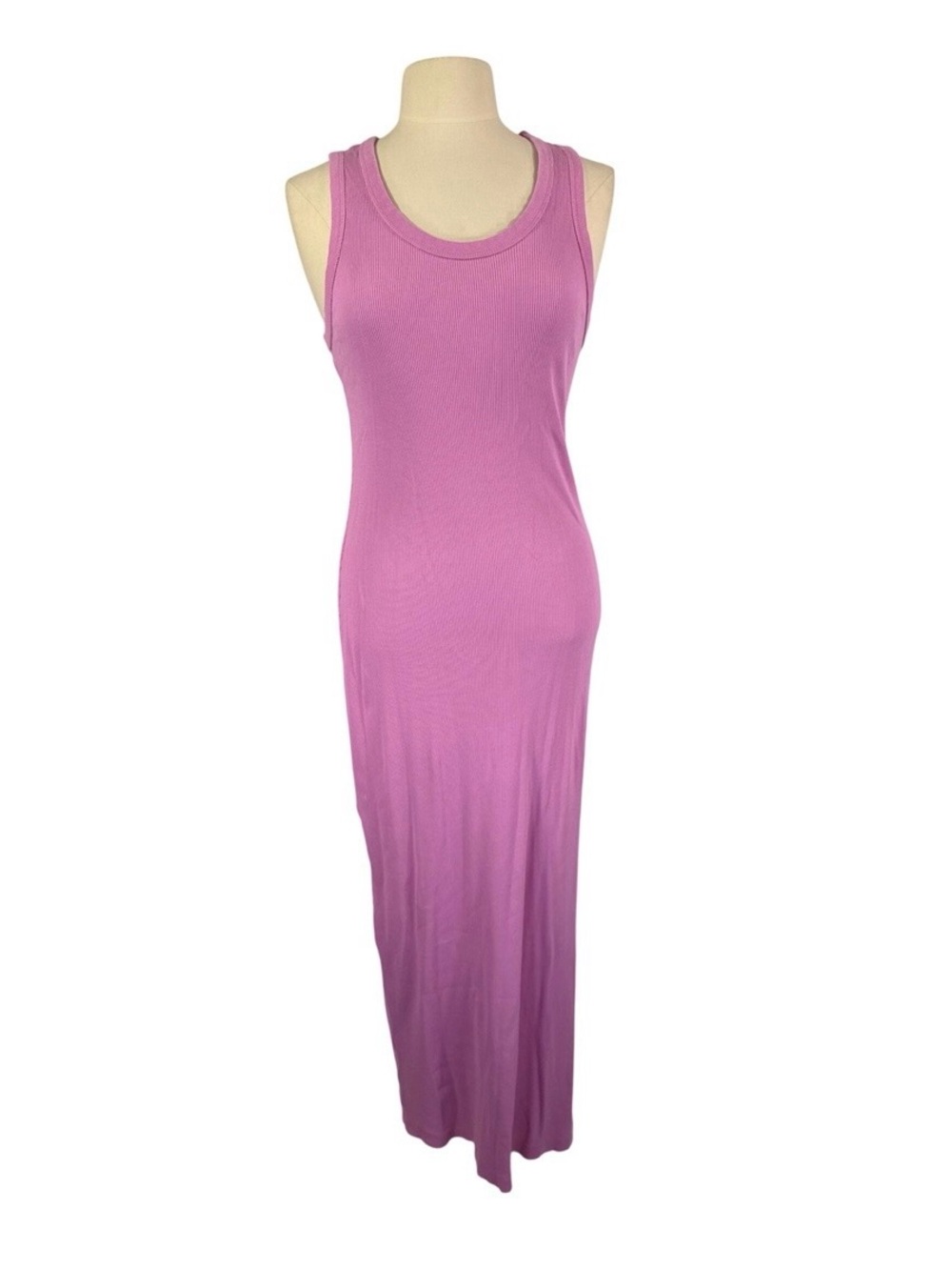 Universal Thread Pink Ribbed Maxi Dress